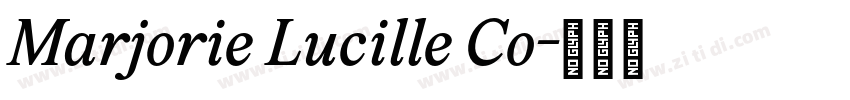 Marjorie Lucille Co字体转换